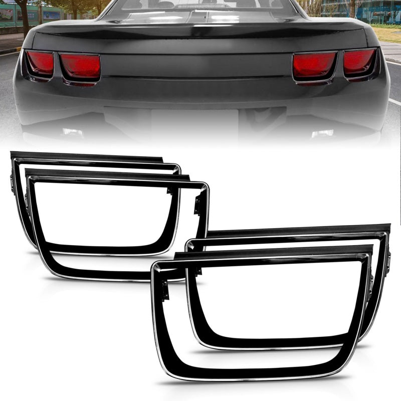Load image into Gallery viewer, ANZO 2010-2013 Chevrolet Camaro Taillight Bezels - 4pc Gloss Black
