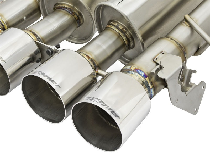 Load image into Gallery viewer, aFe MACHForce XP 3in-2 1/2in Axle Back 304SS Exhaust w/ Polished Tips 14-17 Chevy Corvette V8-6.2L
