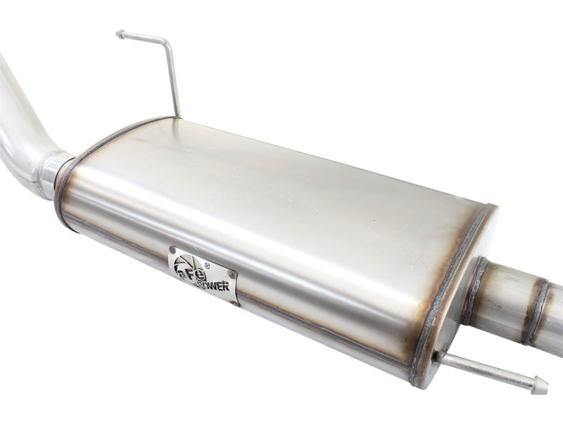 Load image into Gallery viewer, aFe MACHForce XP SS Exhaust 3in to 3.5in Cat-Back w/ Black Tip 15 Ford F-150 EcoBoost V6 2.7/3.5Ltt
