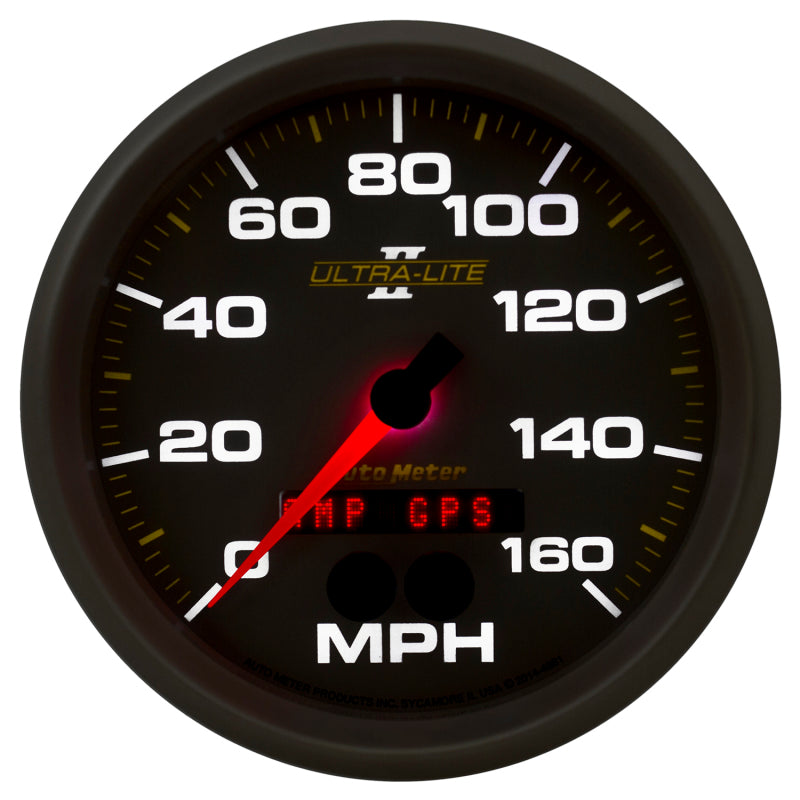 Load image into Gallery viewer, Autometer Ultra-Lite II 5in 0-140MPH In-Dash Electronic GPS Programmable Speedometer
