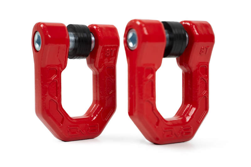 Load image into Gallery viewer, DV8 Offroad Elite Series D-Ring Shackles - Pair (Red)
