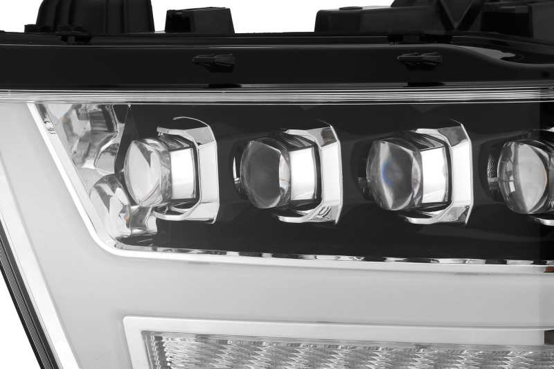 Load image into Gallery viewer, AlphaRex 19-20 Ram 1500HD NOVA LED Proj Headlights Plank Style Chrome w/Activ Light/Seq Signal/DRL
