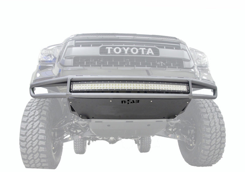 Load image into Gallery viewer, N-Fab M-RDS Front Bumper 14-17 Toyota Tundra - Gloss Black w/Silver Skid Plate
