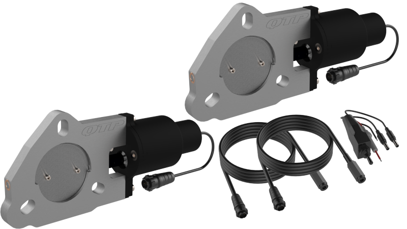 Load image into Gallery viewer, QTP 2.25in Bolt-On QTEC Dual Electric Cutout Valves - Pair
