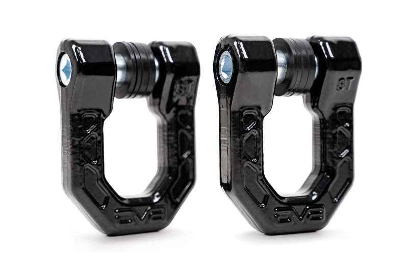 Load image into Gallery viewer, DV8 Offroad Elite Series D-Ring Shackles - Pair (Black)
