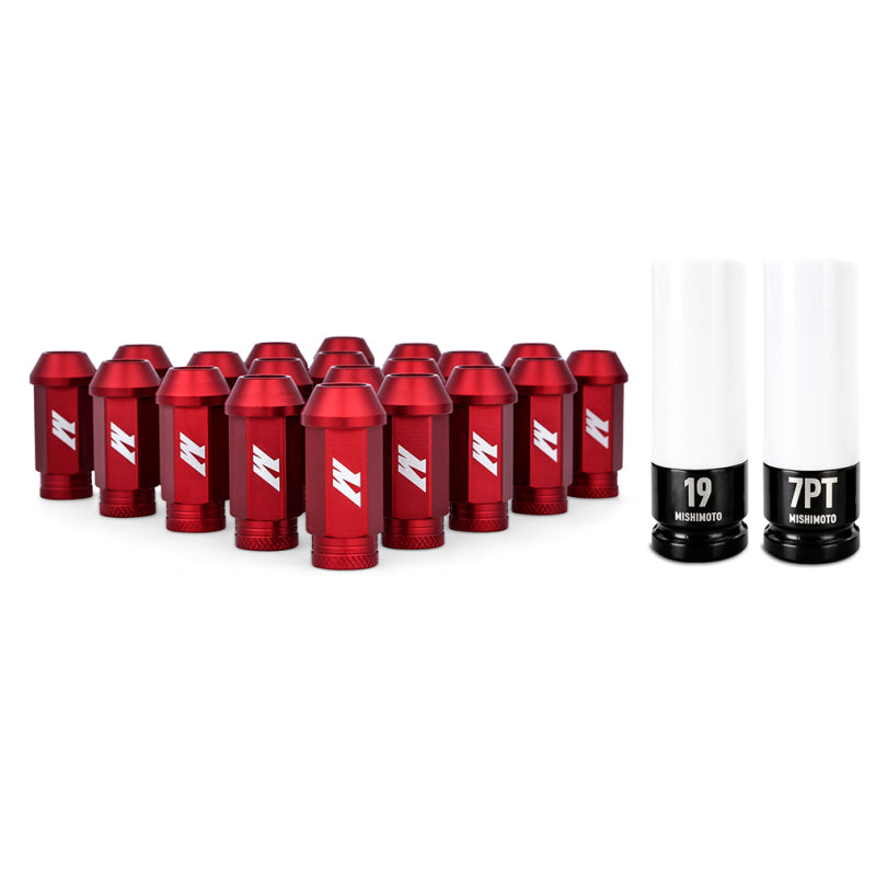 Load image into Gallery viewer, Mishimoto Aluminum Locking Lug Nuts M12x1.5 20pc Set Red
