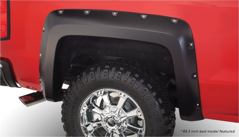 Load image into Gallery viewer, Bushwacker 15-18 Chevy Silverado 2500 HD Fleetside Pocket Style Flares 2pc 78.8/97.8in Bed - Black
