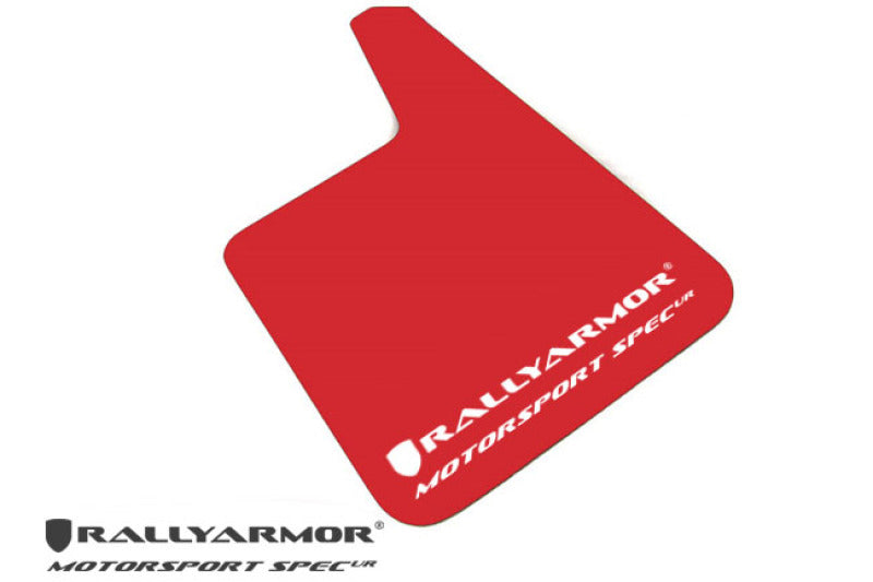 Load image into Gallery viewer, Rally Armor Universal Fit (No Hardware) Motorsport Spec Red UR Mud Flap w/ White Logo
