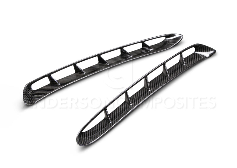 Load image into Gallery viewer, Anderson Composites 15-17 Mustang Carbon Fiber GT350 Style Fender Vent Inserts (Only Fit AC Fenders)

