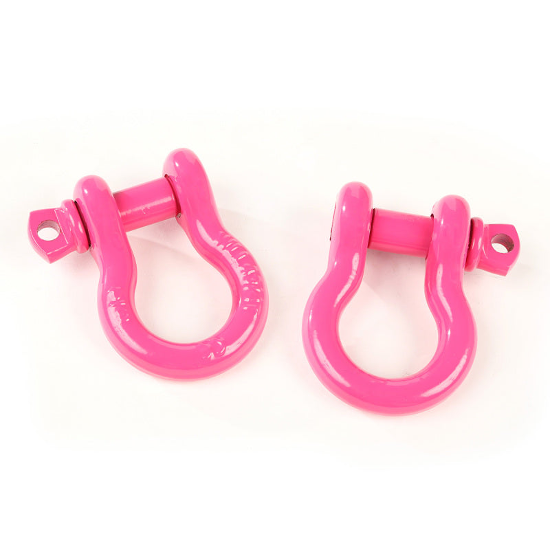 Load image into Gallery viewer, Rugged Ridge Pink 3/4in D-Ring Shackles
