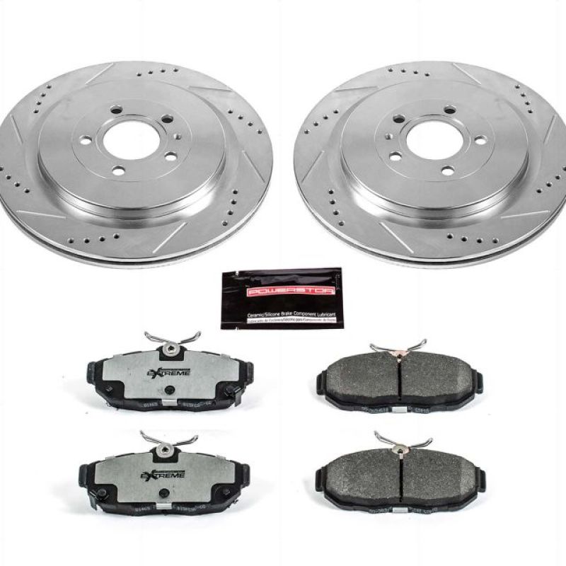 Load image into Gallery viewer, Power Stop 13-14 Ford Mustang Rear Z26 Street Warrior Brake Kit
