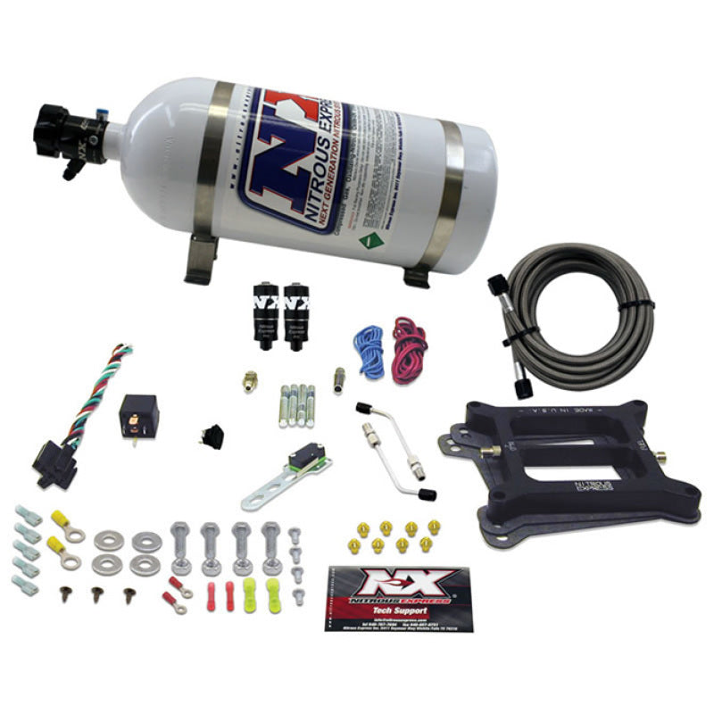 Load image into Gallery viewer, Nitrous Express 4150 Hitman Plus 4-BBL Nitrous Kit (50-200HP) w/10lb Bottle
