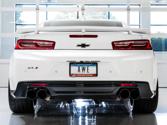 AWE Tuning 16-19 Chevrolet Camaro SS Axle-Back Exhaust - Touring Edition (Quad Diamond Black Tips)