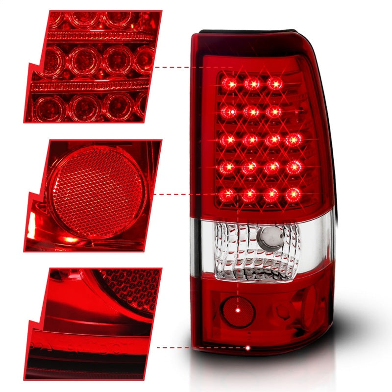 Load image into Gallery viewer, ANZO 2003-2006 Chevrolet Silverado 1500 LED Taillights Red/Clear
