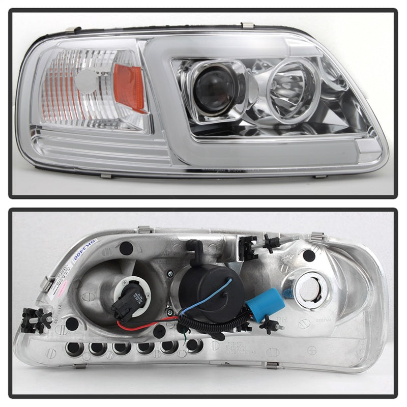 Load image into Gallery viewer, Spyder 97-03 Ford F-150 (After 6/1997) V2 Proj Headlights DRL LED - Chrm (PRO-YD-FF15097V2-LB-C)
