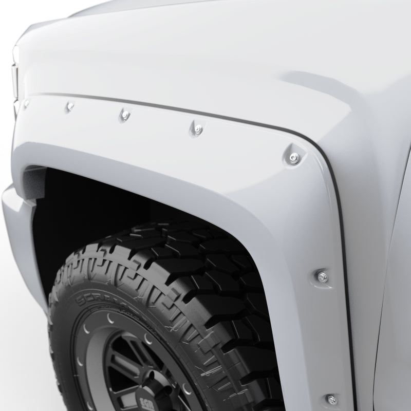 Load image into Gallery viewer, EGR 14+ Chev Silverado 6-8ft Bed Bolt-On Look Color Match Fender Flares - Set - Summit White
