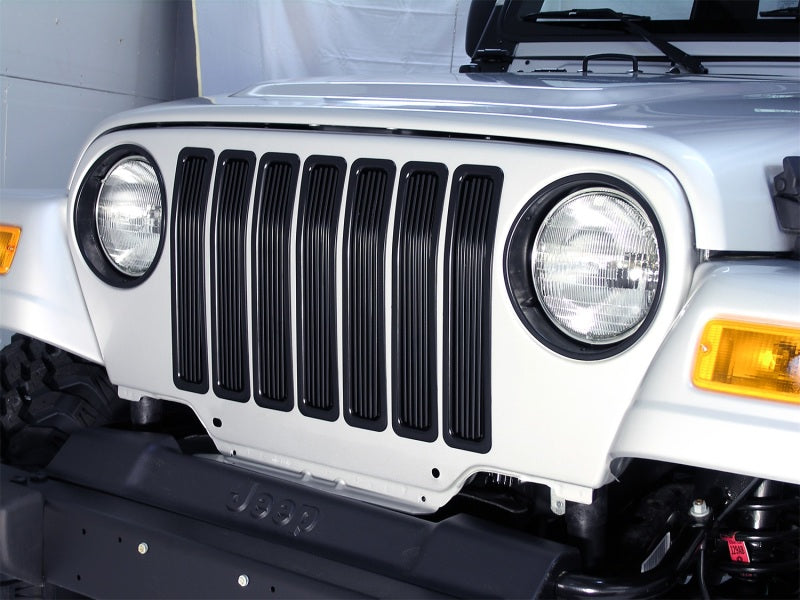 Load image into Gallery viewer, Rugged Ridge Billet Grille Inserts Black 97-06 Jeep Wrangler
