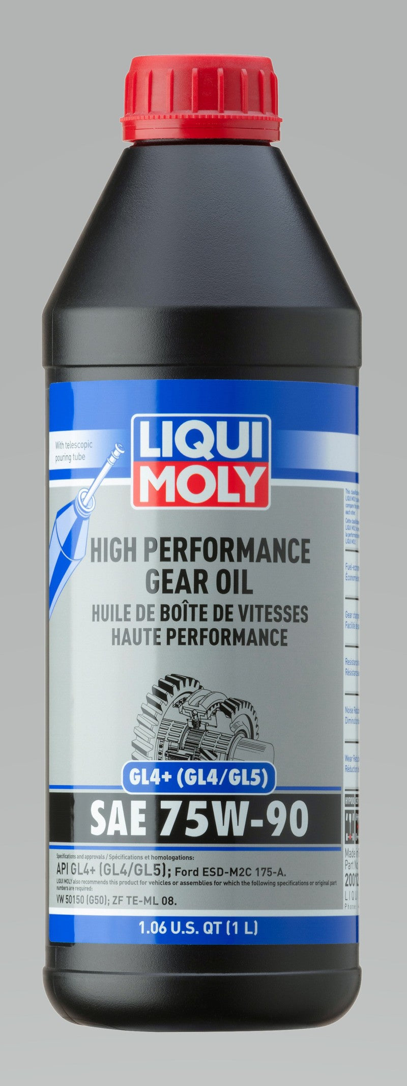 Load image into Gallery viewer, LIQUI MOLY 1L High Performance Gear Oil (GL4+) SAE 75W90
