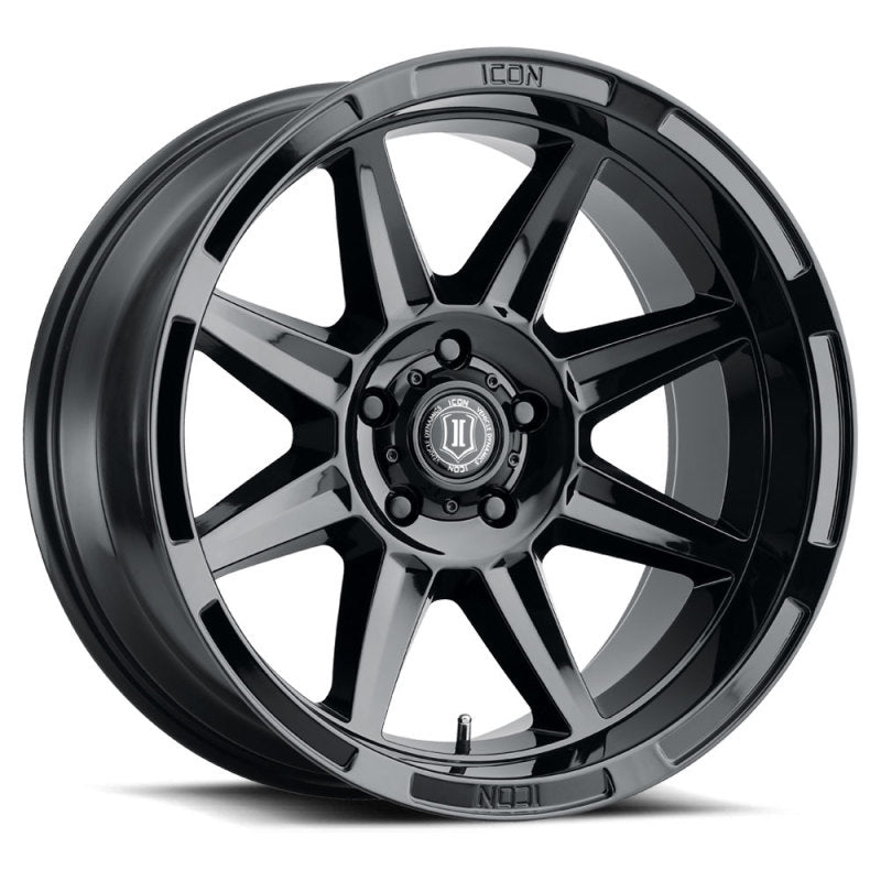 Load image into Gallery viewer, ICON Bandit 20x10 5x150 -24mm 4.5in BS 110.10mm Bore Gloss Black Wheel
