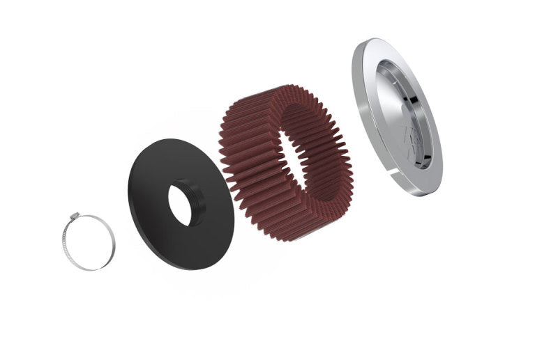 Load image into Gallery viewer, K&amp;N Universal Round Clamp-On Air Filter 2in. Flange / 5-3/8in. OD / 2in. Height
