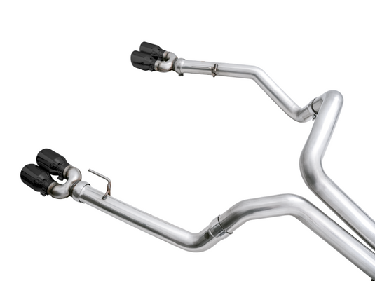 AWE Tuning 4th Gen GM 1500 6.2L 0FG Cat-Back Split Rear Exit (w/ Bumper Cutouts) - Quad Diamond Tips