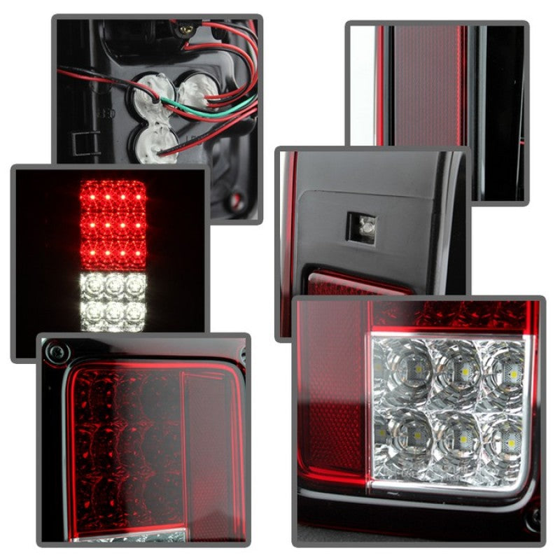 Load image into Gallery viewer, Spyder Jeep Wrangler 07-15 LED Tail Lights Red Clear ALT-YD-JWA07-LED-RC

