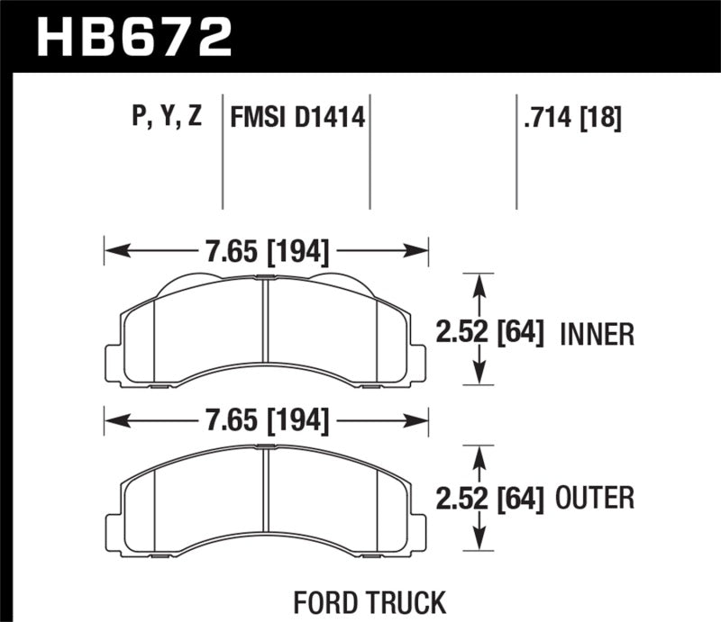 Load image into Gallery viewer, Hawk 10-11 Ford Expedition/F-150 SVT Raptor / 10-11 F-150 LTS Front Street Brake Pad
