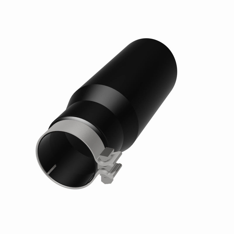 Load image into Gallery viewer, MagnaFlow Tip Stainless Black Coated Single Wall Round Single Outlet 5in Dia 3.5in Inlet 14.5in L
