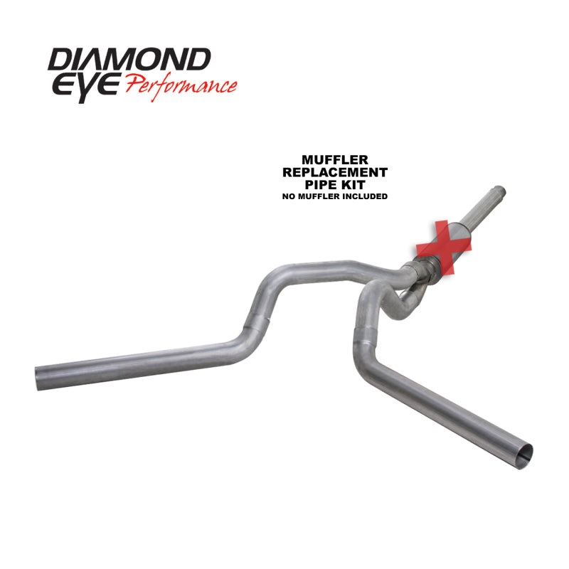 Load image into Gallery viewer, Diamond Eye KIT 4in Catback MFLR RPLCMENT PIPE DUAL AL: 94-97 FORD 7.3L F250/F350 PWRSTROKE

