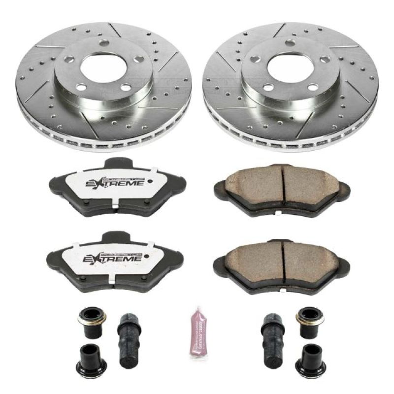Load image into Gallery viewer, Power Stop 94-98 Ford Mustang Front Z26 Street Warrior Brake Kit
