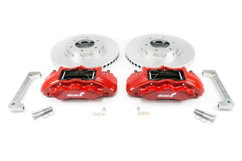 Load image into Gallery viewer, Alcon 2019+ Ford Ranger/2020+ Bronco 2.3L 350x34mm Rotors 6-Piston Red Calipers Front Brake Kit
