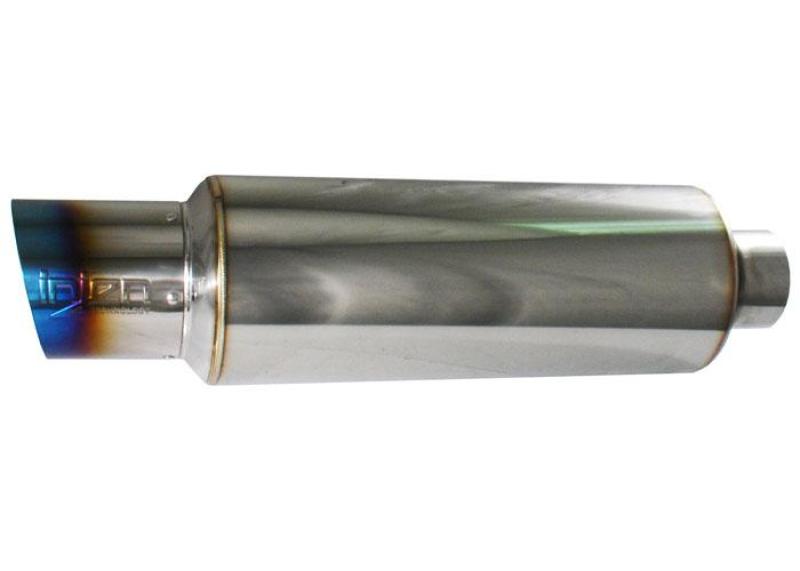 Load image into Gallery viewer, Injen 2 3/8 Universal Muffler w/Titanium burnt rolled Tip and stainless steel resonated inner wall
