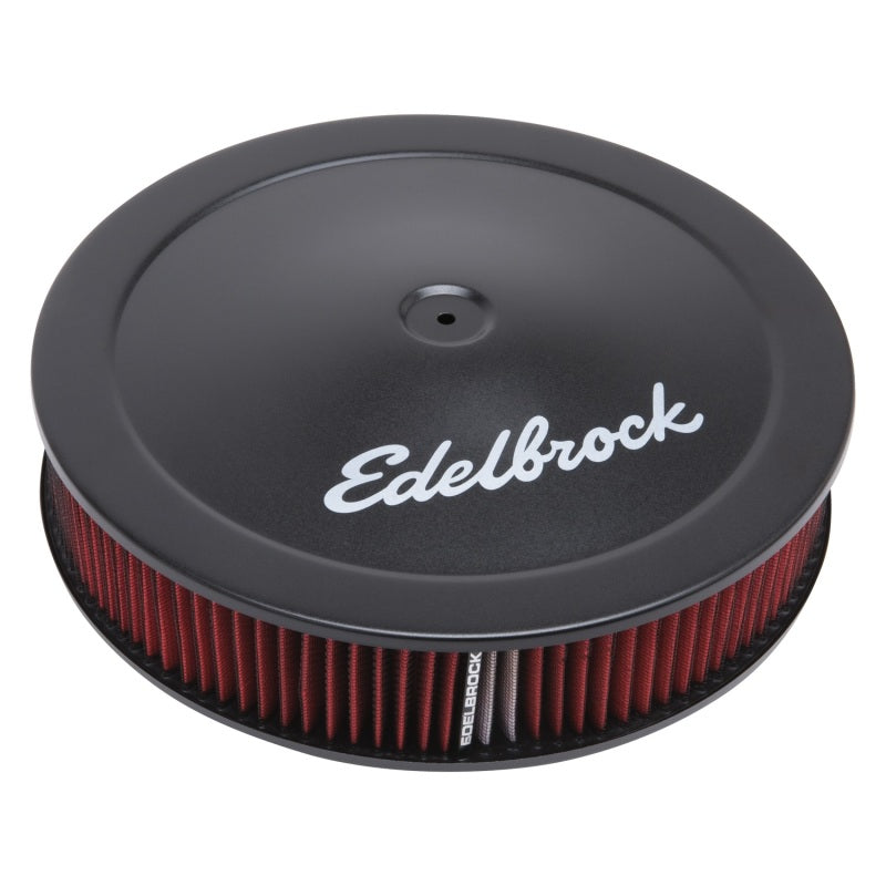 Load image into Gallery viewer, Edelbrock Air Cleaner Pro-Flo Series Round 14 In Diameter Cloth Element 3/8Indropped Base Black
