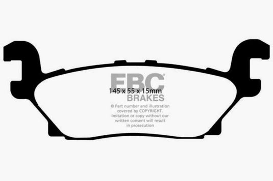 EBC 05-07 Hummer H3 3.5 Greenstuff Rear Brake Pads