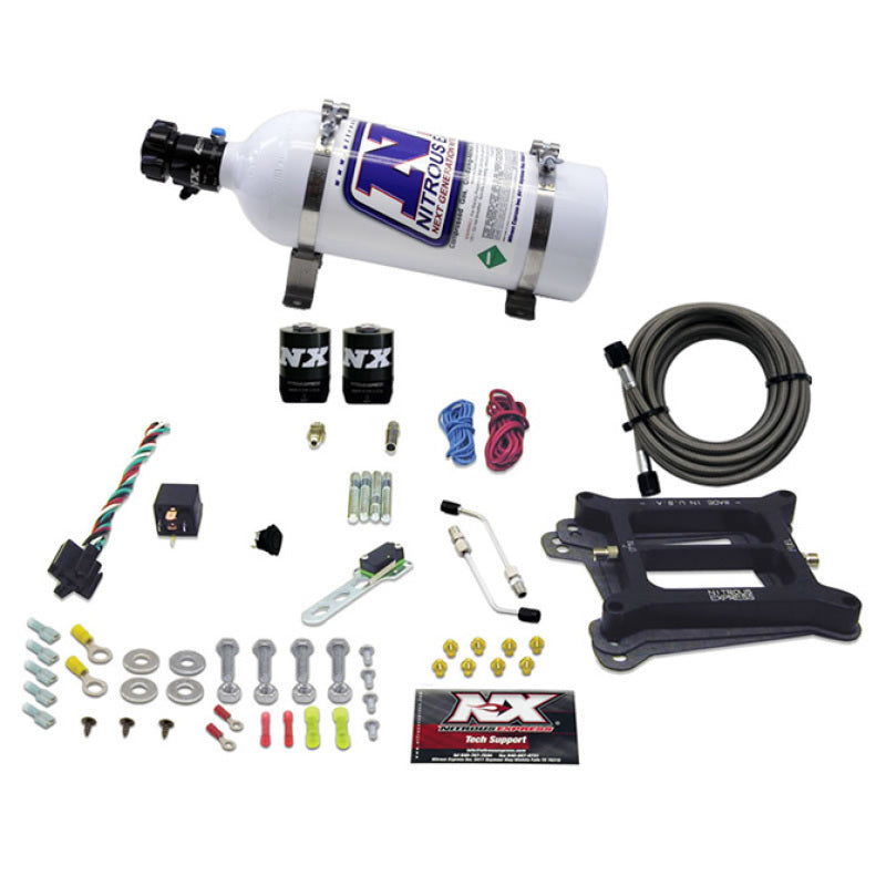 Load image into Gallery viewer, Nitrous Express 4150 4-BBL/Gasoline Nitrous Kit (100-500HP) w/5lb Bottle
