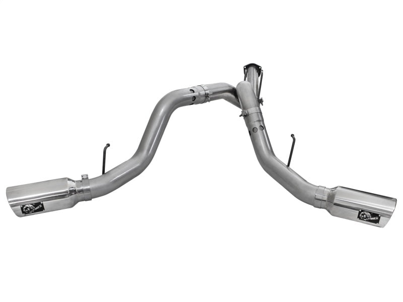 Load image into Gallery viewer, aFe LARGE BORE HD 4in 409-SS DPF-Back Exhaust w/Polished Tip 11-14 Ford Diesel Trucks V8-6.7L (td)
