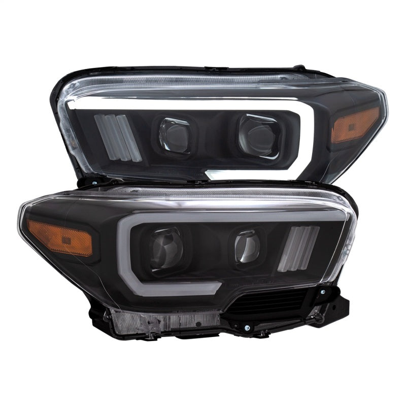 Load image into Gallery viewer, ANZO 2016-2017 Toyota Tacoma Projector Headlights w/ Plank Style Switchback Black w/ Amber
