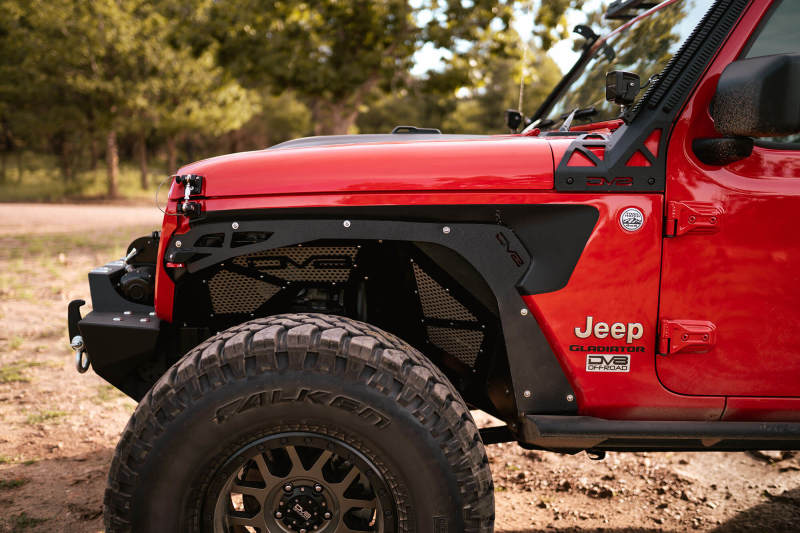 Load image into Gallery viewer, DV8 Offroad 2018+ Jeep Wrangler JL Front Inner Fenders - Black
