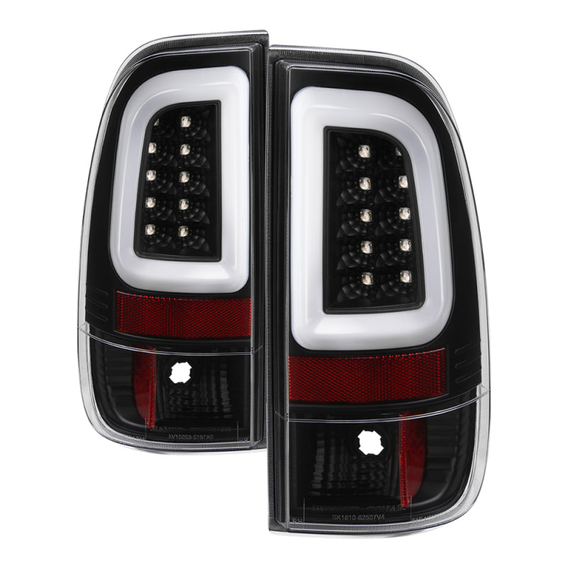 Load image into Gallery viewer, Spyder 08-16 Ford Super Duty F-250 V3 Light Bar LED Tail Lights - Black (ALT-YD-FS07V3-LBLED-BK)
