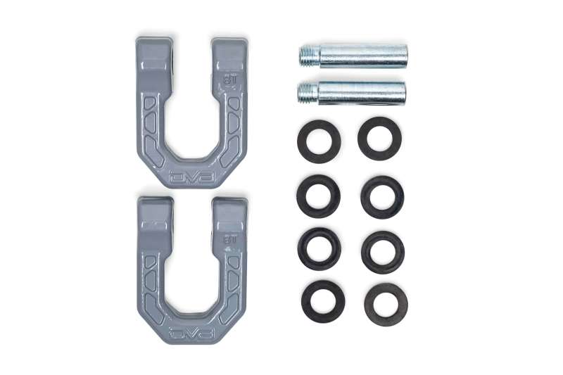 Load image into Gallery viewer, DV8 Offroad Elite Series D-Ring Shackles - Pair (Gray)
