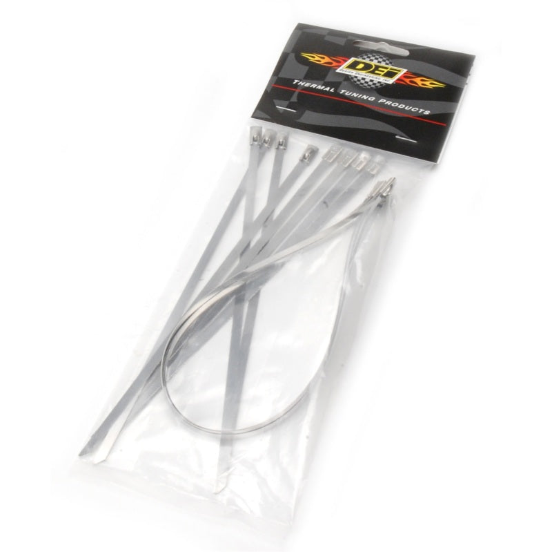 Load image into Gallery viewer, DEI Stainless Steel Positive Locking Tie Eight 1/4in (7mm) x 9in and Four 7mm x 20in
