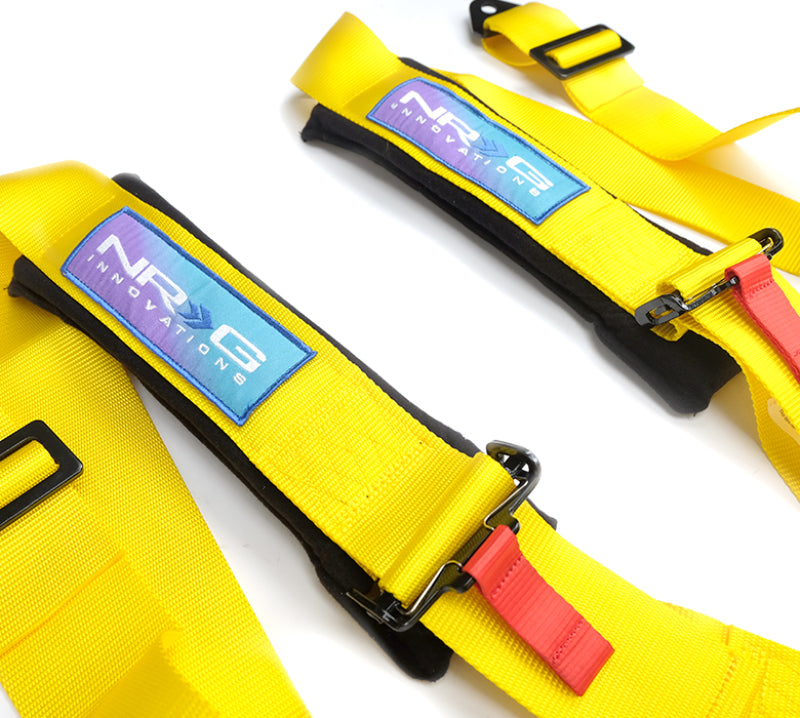 Load image into Gallery viewer, NRG 5PT 3in. Seat Belt Harness / Cam Lock - Yellow
