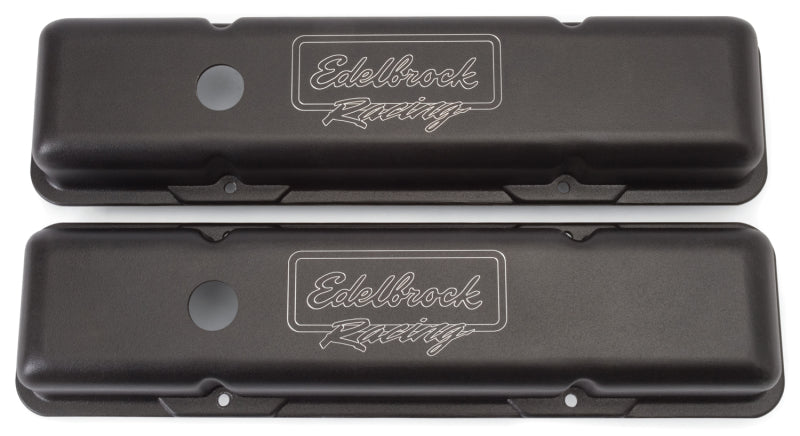 Load image into Gallery viewer, Edelbrock Valve Cover Victor Series Chevrolet 1959-1986 262-400 CI V8 Low Black
