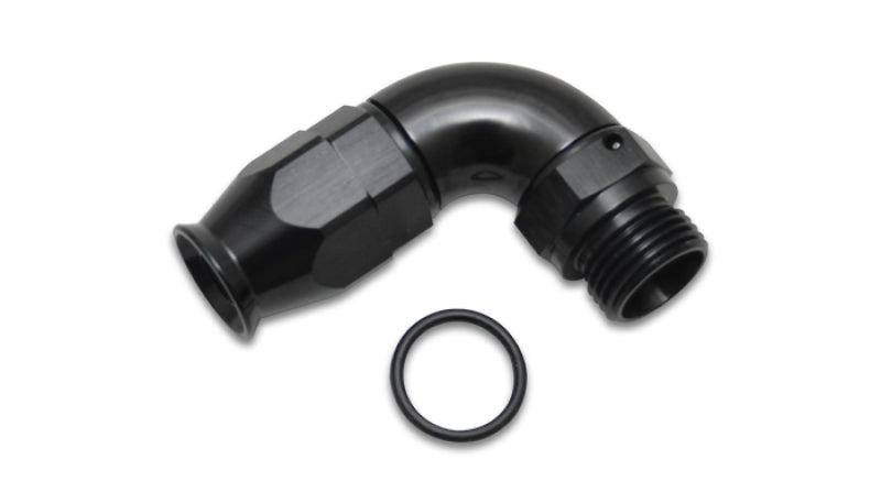 Load image into Gallery viewer, Vibrant -8AN Hose to -10ORB Aluminum 90 deg One Piece Fitting for PTFE Hose
