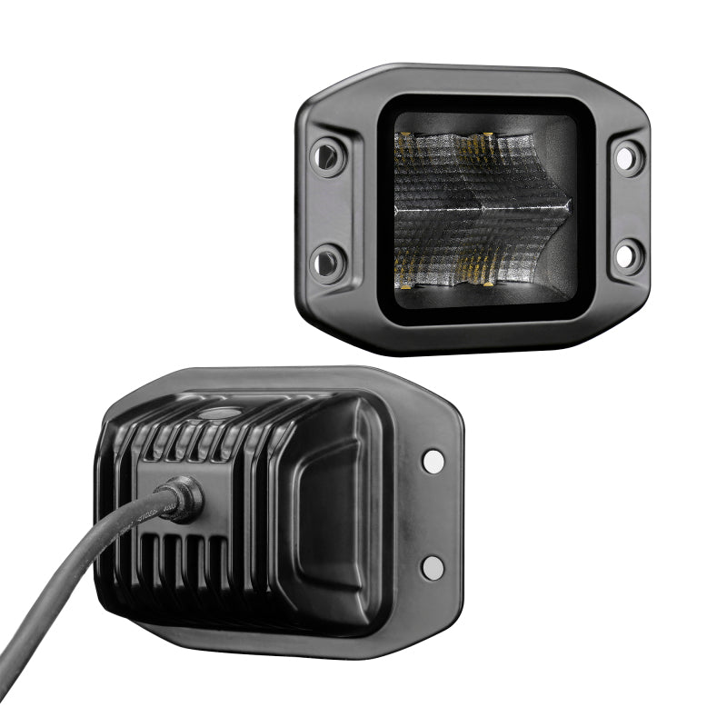Load image into Gallery viewer, Go Rhino Xplor Blackout Series Cube LED Flood Light Kit (Flush Mount) 3x3 - Blk (Pair)
