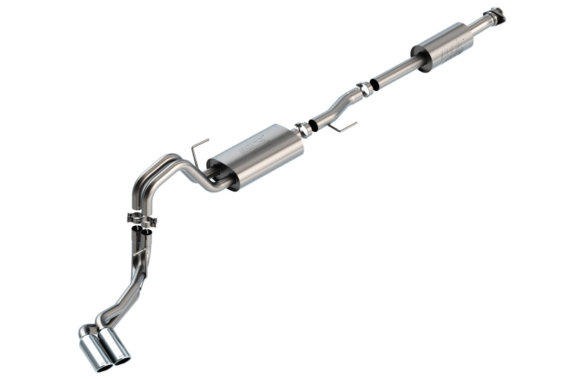 Load image into Gallery viewer, Borla F-150 2021 3.3L CC SB EC STB XL/XLT/Lariat/KR/Plnm/LTD 3/2.25 DSE Cat-Back ATAK Chrome Tips

