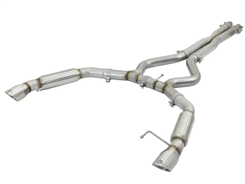 Load image into Gallery viewer, aFe MACHForce XP 3in Aggressive Toned Cat-Back Exhausts w/ Polished Tips 15-17 Ford Mustang V6/V8
