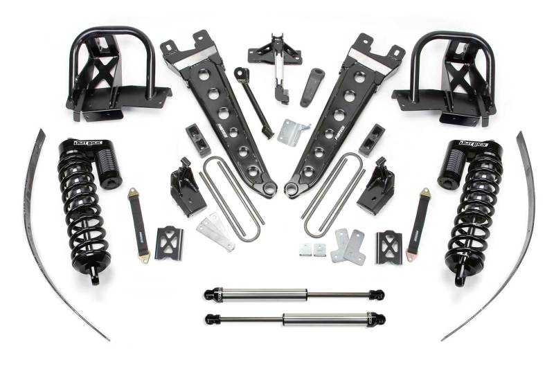 Load image into Gallery viewer, Fabtech 11-16 Ford F250 4WD w/o Factory Overload 8in Rad Arm Sys w/Dlss 4.0 C/O&amp; Rr Dlss

