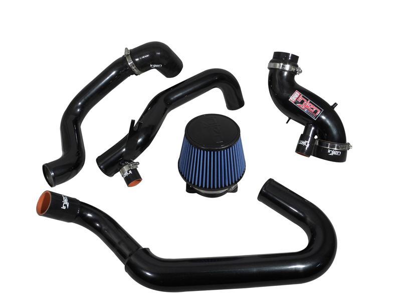 Load image into Gallery viewer, Injen 03-06 Evo 8/9/MR Cast Aluminum Intake System w/ Full Intercooler Piping Black Short Ram Intake
