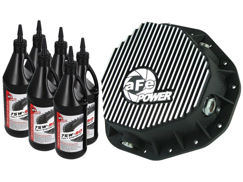 Load image into Gallery viewer, aFe Power Cover Rear Differential w/ 75W-90 Gear Oil Dodge Diesel Trucks 03-05 L6-5.9L
